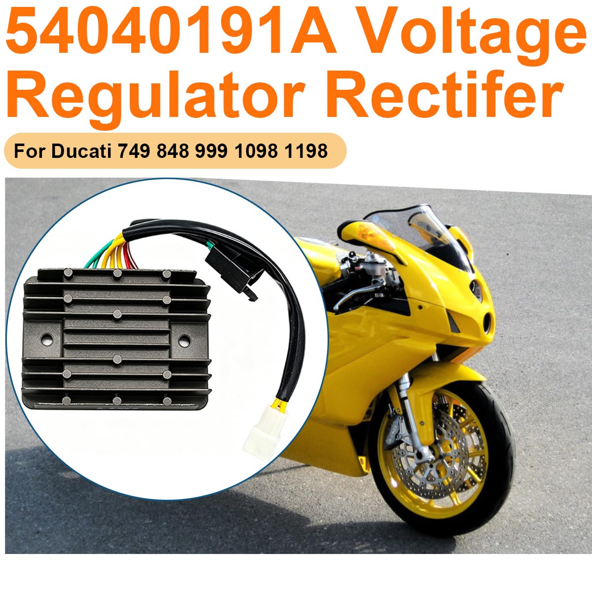 54040191A SH579EA Raddrizzatore-regolatore di tensione per Ducati 749 848 EVO 999 999S 1098 1198 R S Corse Hypermotard Monster 600 620 1100 Streetfighter 848 (2003-2011)