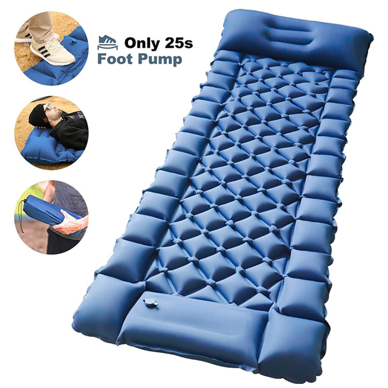 ZXCVB Esterilla Camping Autohinchable, Colchoneta Inflable Ultraligera Y Portátil Esterilla Camping,para Camping, Portátil Y Plegable Almohadilla 190 * 56 * 6cm