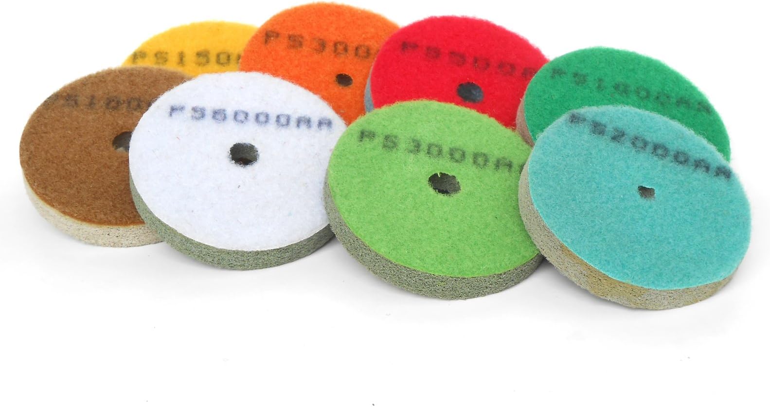 Diamond Sponge Pads 3” Wet/Dry to polishing Marble and Granite - 8 Pieces Set