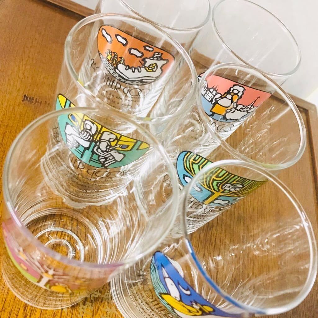 Amazon | MOTHER GOOSE マザーグース レトロ グラス 6客 セット | ノー
