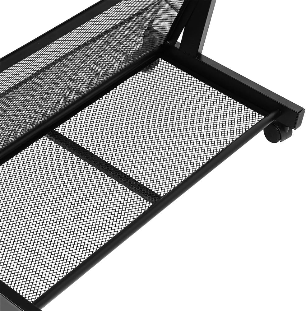 Newspaper Display Rack Free Standing 5 Tiers Magazine Display Stand Holder with 4 Universal Wheels for Trade Show Floor-Standing Magazine Rack