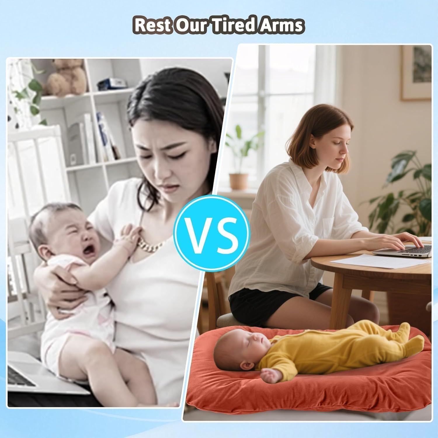 Lounger Pillow for 0-24 Months, Lounger Pillow for 0-12 (Beige) - 4