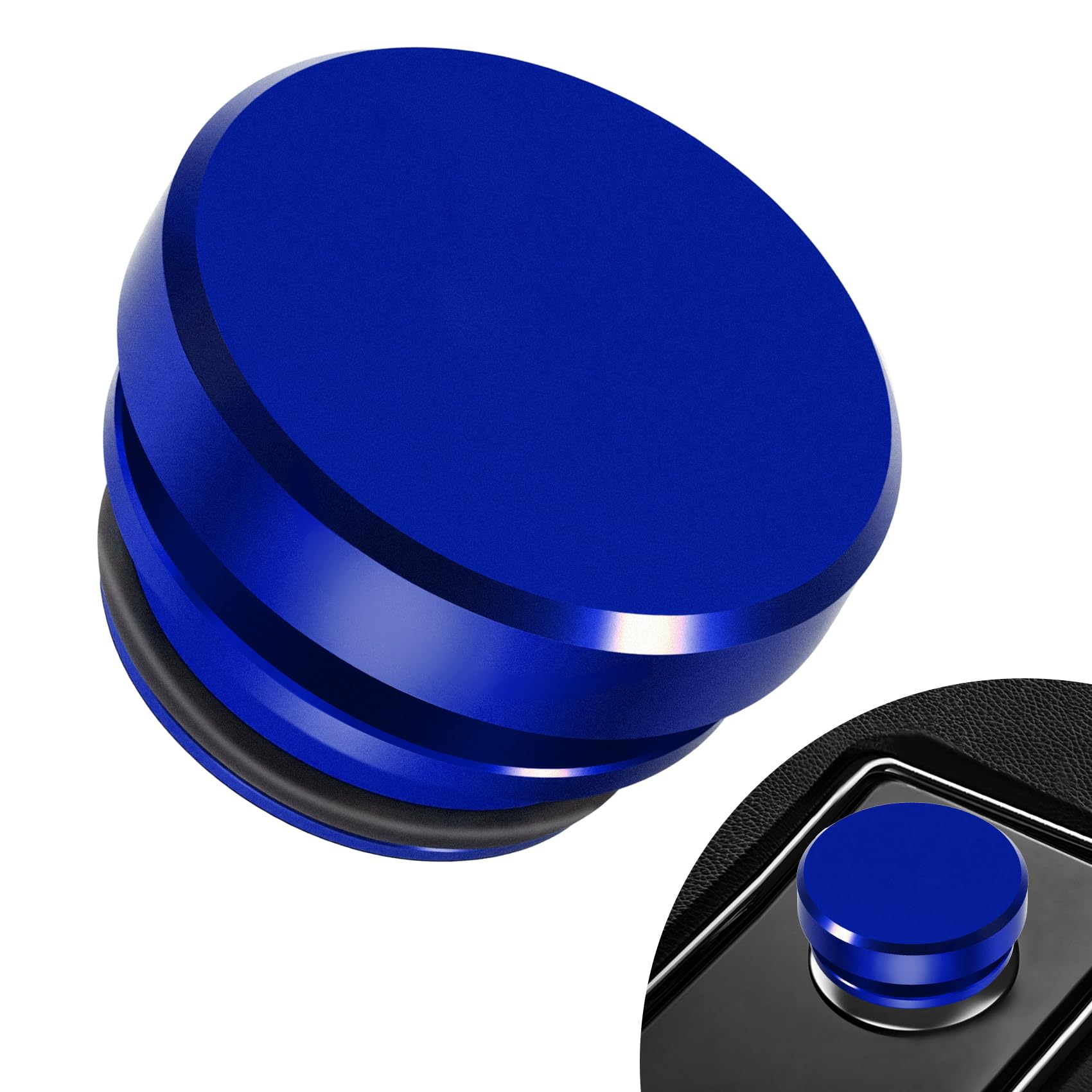 Car Cigarette Lighter Plug Cover, Car Cigarette Lighter Dust Covers, Aluminum Alloy Cigarette Lighter Socket Cover Cap, Waterproof Plug Decoration Cover for Most Cars SUVs Trucks