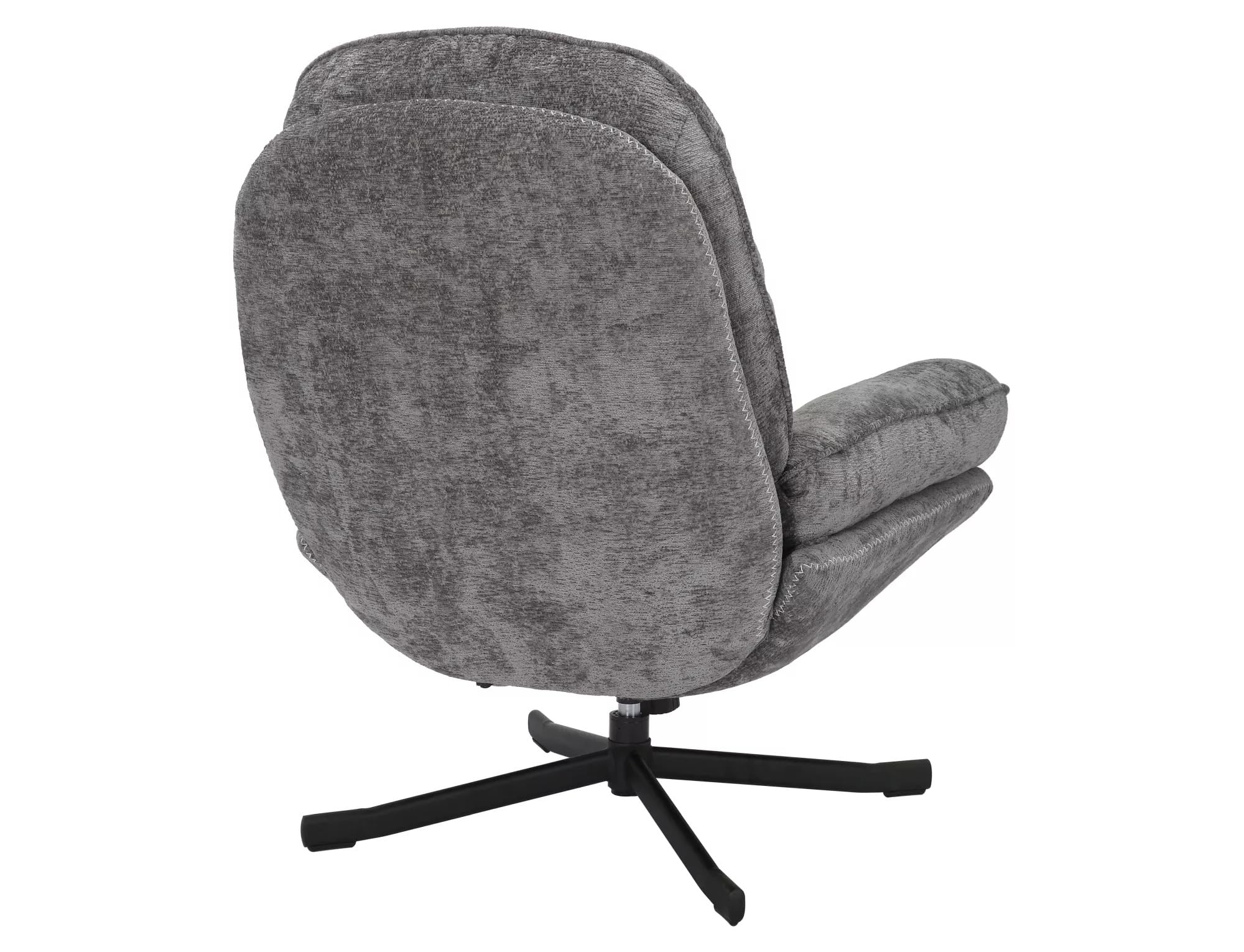 Harper, Drehsessel, Grau, 360° Drehfunktion, Ergonomische Rückenlehne, Stoff/Metall, 101 cm Höhe, Belastbar bis 150 kg