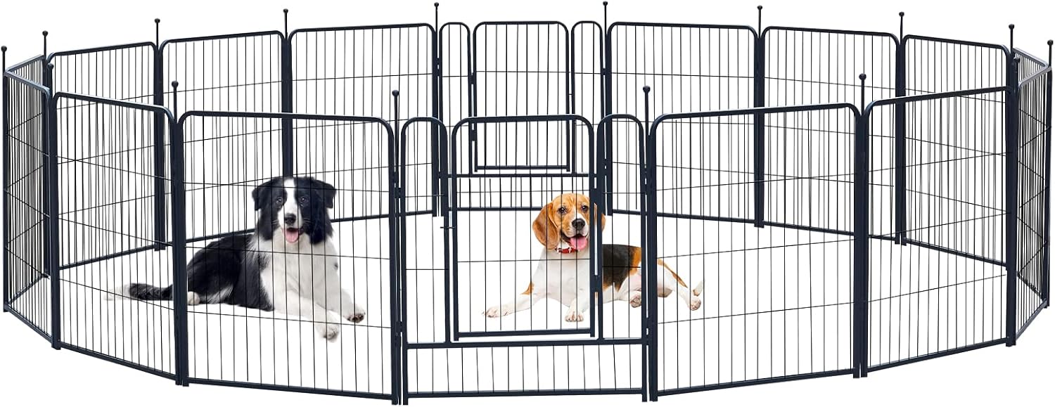 Dog Playpen,Portable Outdoor Dog Fence, Dog Pen Indoor, Dog Playpen for Large