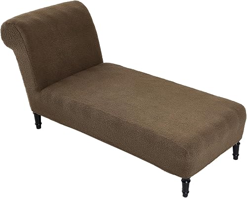 Teddy Wool Chaise Lounge Cover Indoor Armless Chaise Slipcover Luxury Elegance L