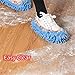 FEATHERHEAD Bontip 4 Pairs (8 Pieces) Unisex Washable Dust Mop Slippers Shoes Microfiber Cleaning House Mop Slippers Multifultional Floor Cleaning Shoes Cover for House Kitchen Office (Free Size)