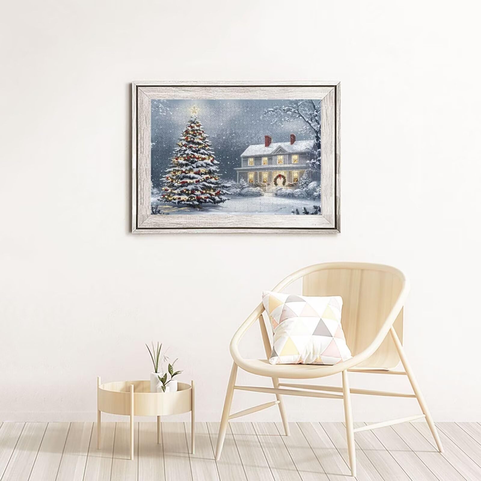 Puzzle 1500 elementów Puzzle Choinka DIY Krajobraz Układanka Dorośli Gra Wyzwanie-Początkujący Myślenie Gry i Zabawa - Nowoczesna Dekoracja Ścienna, Wyjątkowa Dekoracja Sypialnia Prezent Kobieta