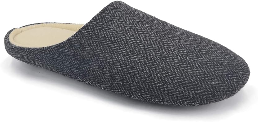 ofoot Children's Memory Foam Narrow Width Cotton Terry Lined Non Slip House Slippers