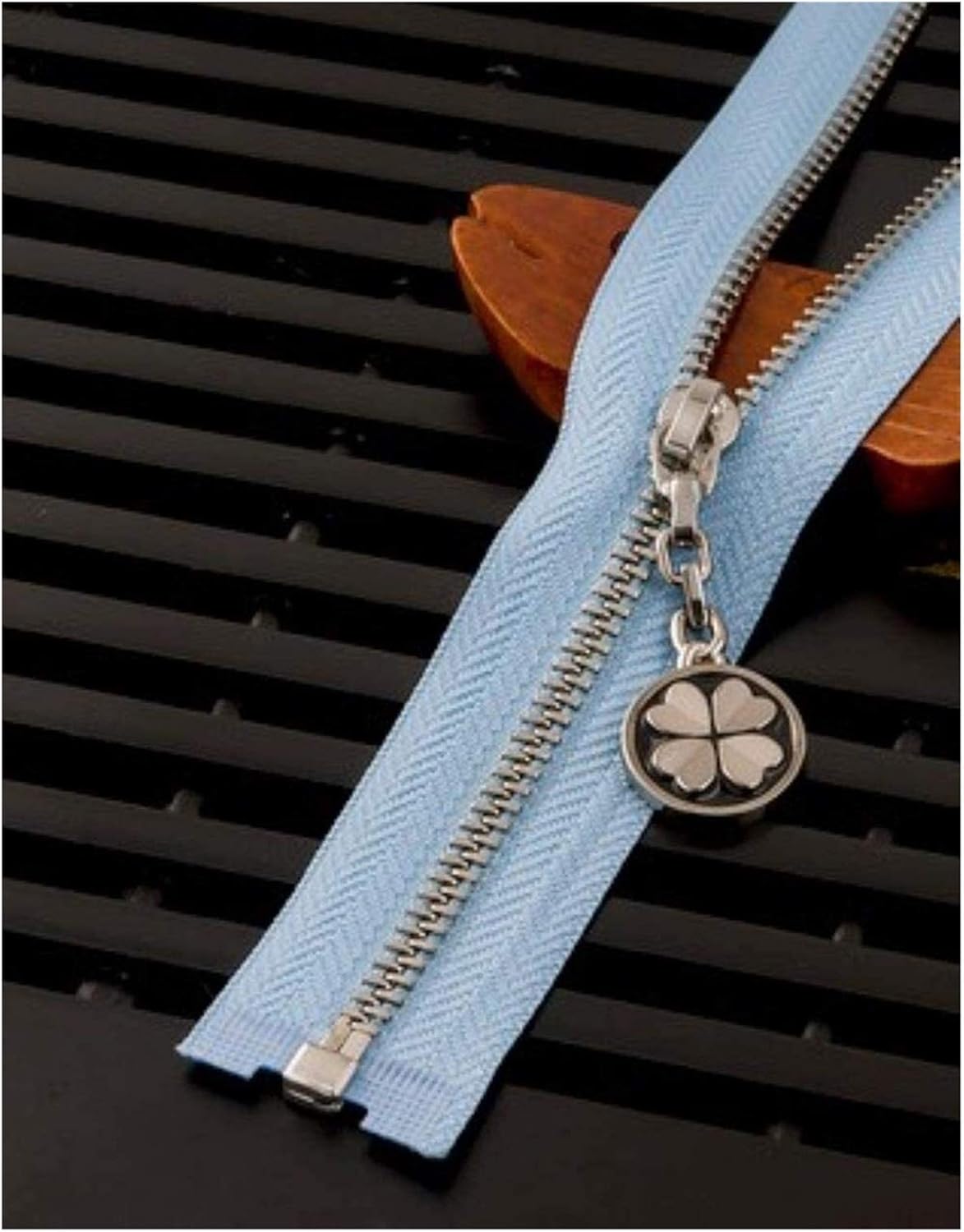 1 Piece Decorative Metal Zipper for Sewing Garment Accessories Jeans DIY Tools Zipper (Color : Grey, Size : 70cm) (Light Blue 70cm)