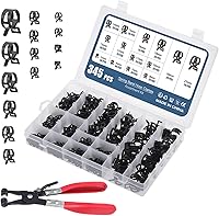 Vista 1 de OCR 345 piezas abrazadera de manguera de banda de resorte de 5-22 mm, abrazadera de manguera de línea de combustible, abrazadera de aire de baja