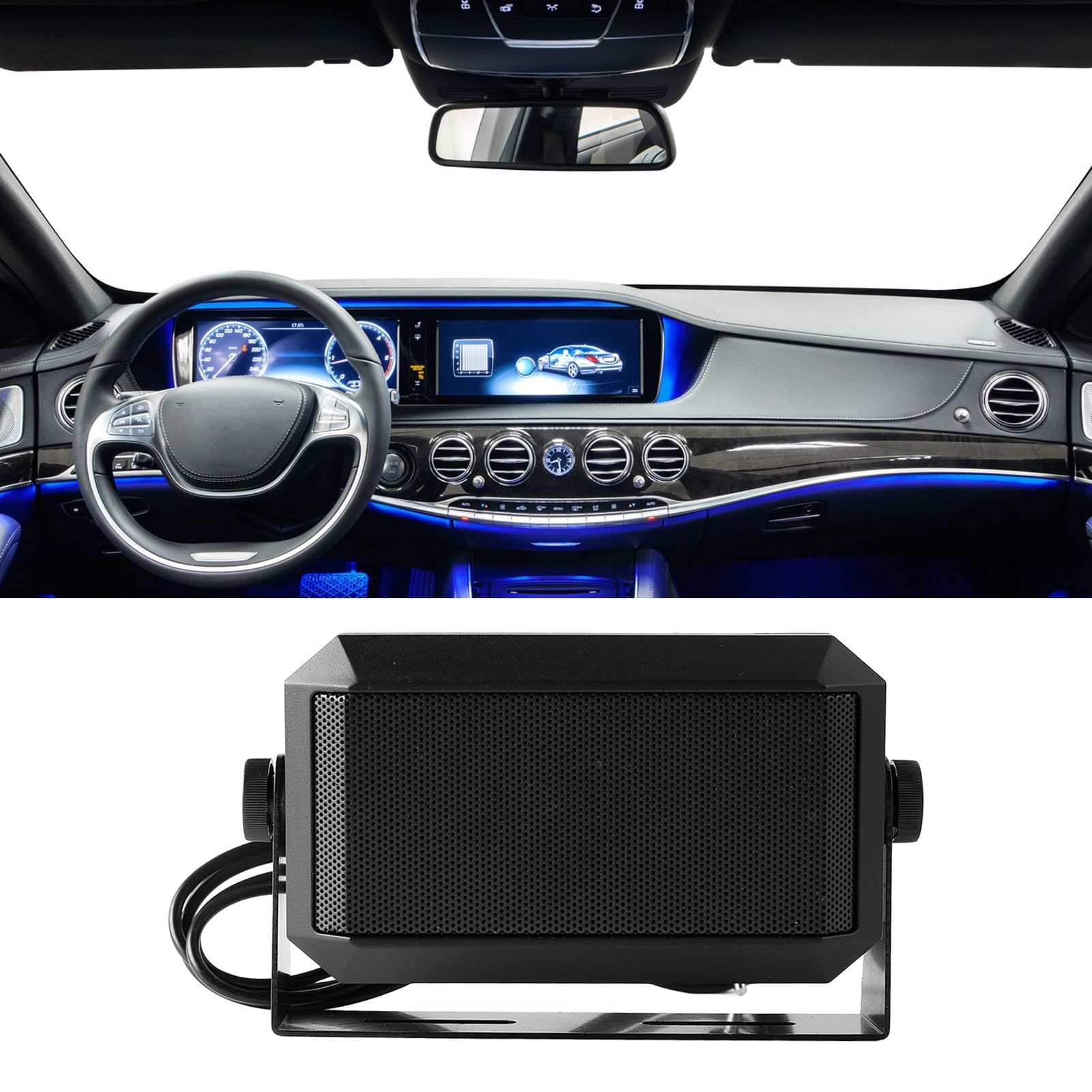 Haut-Parleur Externe Rectangulaire, Prise 3,5 Mm, Haut-Parleur Externe D'autoradio, Mini Haut-Parleur Externe, émetteur-récepteur, Accessoire De Voiture pour Scanner Radio