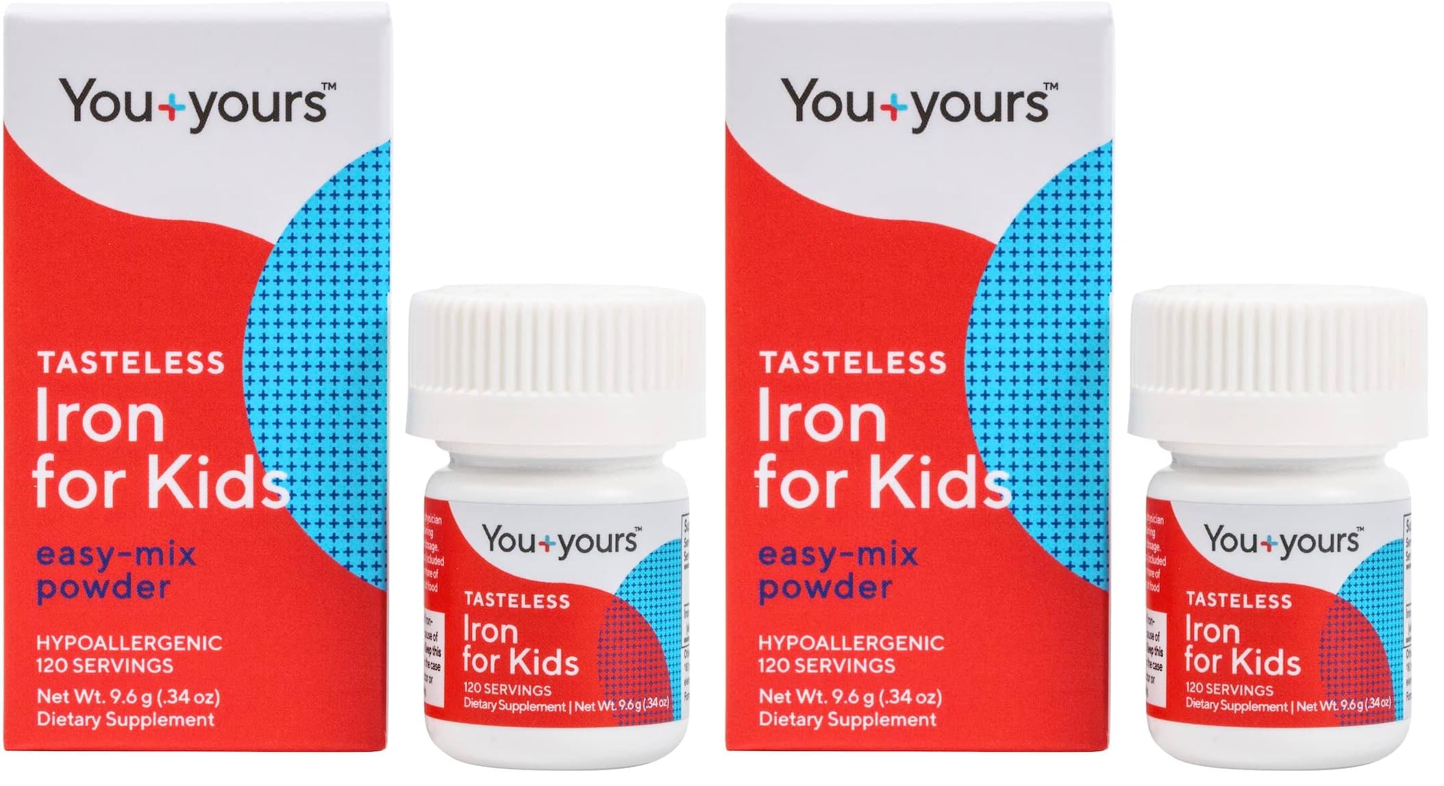 Tasteless Iron for Kids + Toddlers- 4-Month Supply | Just One Ingredient (Pack of 2) 0.34 Ounce (Pack of 2)