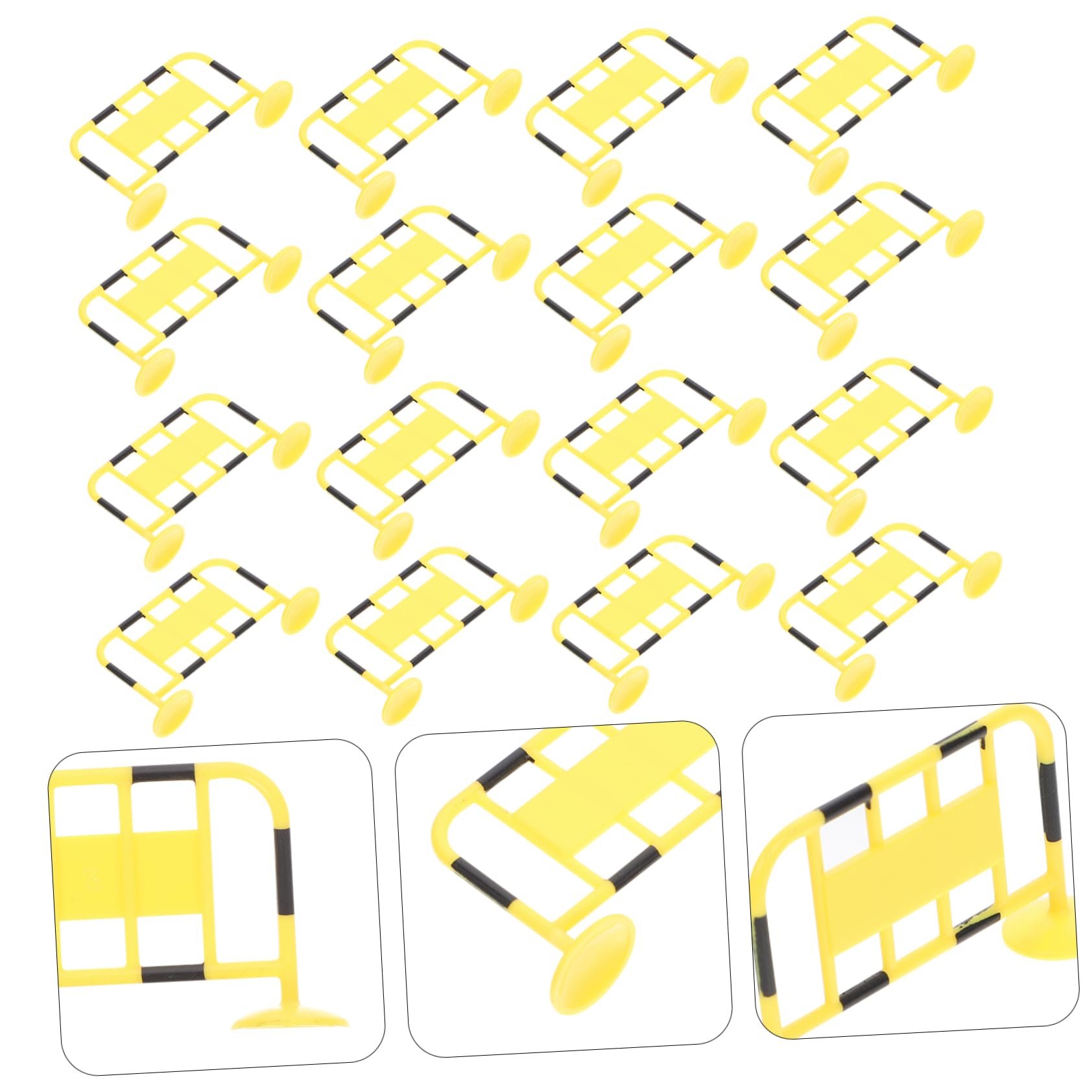 BESPORTBLE 24Pcs Traffic Roadblock Barricade for Educational Cognitive for Early Learning Simulation Traffic Signs Safety Models for Role Play Creative Scenes