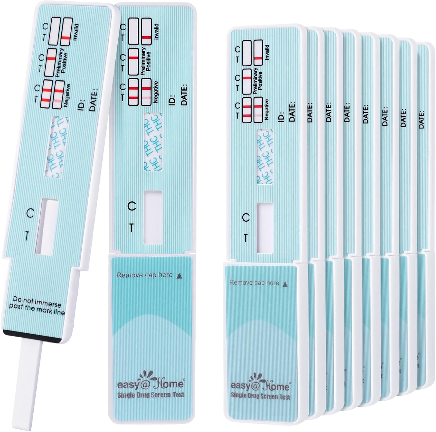 Easy@Home Single Drug Screen Test (Cannabinoids Urine Test) - THC Urine Drug Test Kit, THC Detox Testing Kits Cutoff Level 50ng/mL Individually Wrapped #EDTH-114 (200 Pack)