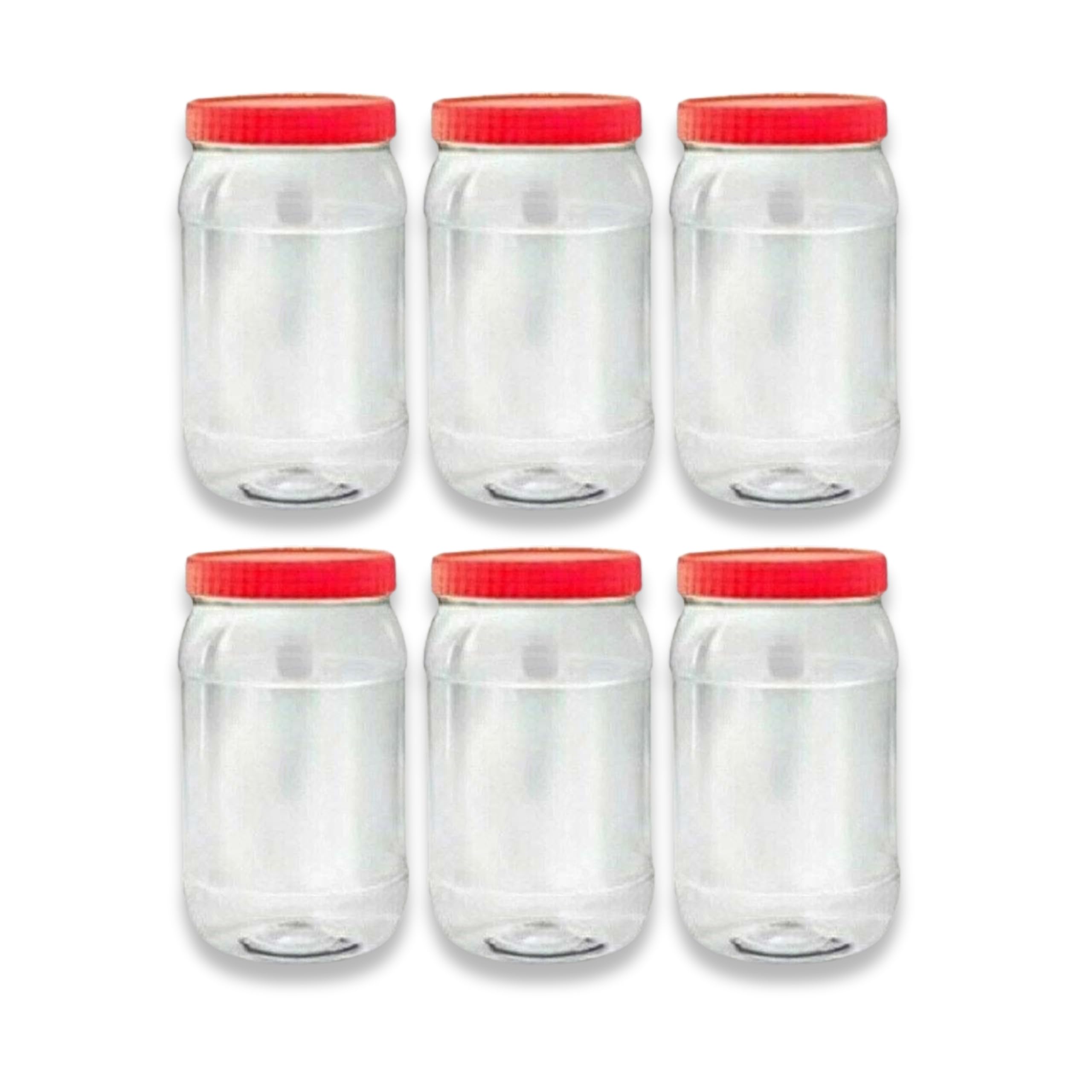 Quanta Clear/ Transparent Plastic Jars With Lids – Storage Containers – Airtight, Stackable, Bpa-Free Container Jar For Spices, Sweets, Crafts, Dog Treats – Reusable & Durable (6, /Transparent, 1500Ml)