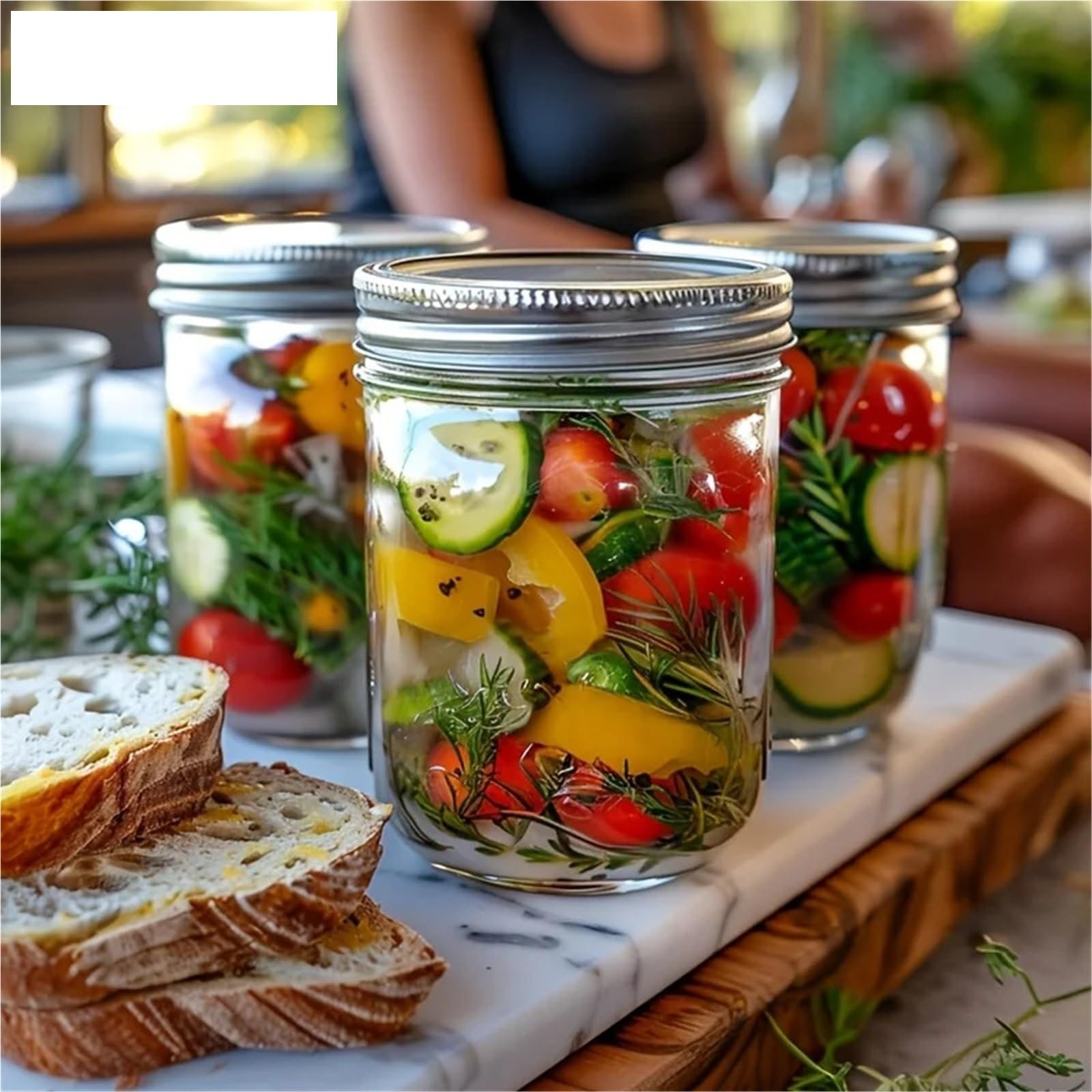 4 Uds tarros Mason con tapas sello transparente bandas frascos de vidrio for conservas for miel mermelada gelatina ensalada café para Cocina