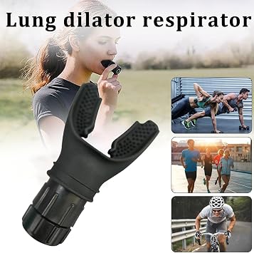 Lung Trainer For, Sports Breathing Trainer, Deep Breathing Exercise, Portable Pulmonary Breathing for Adults with Adjustable Intensity Knob