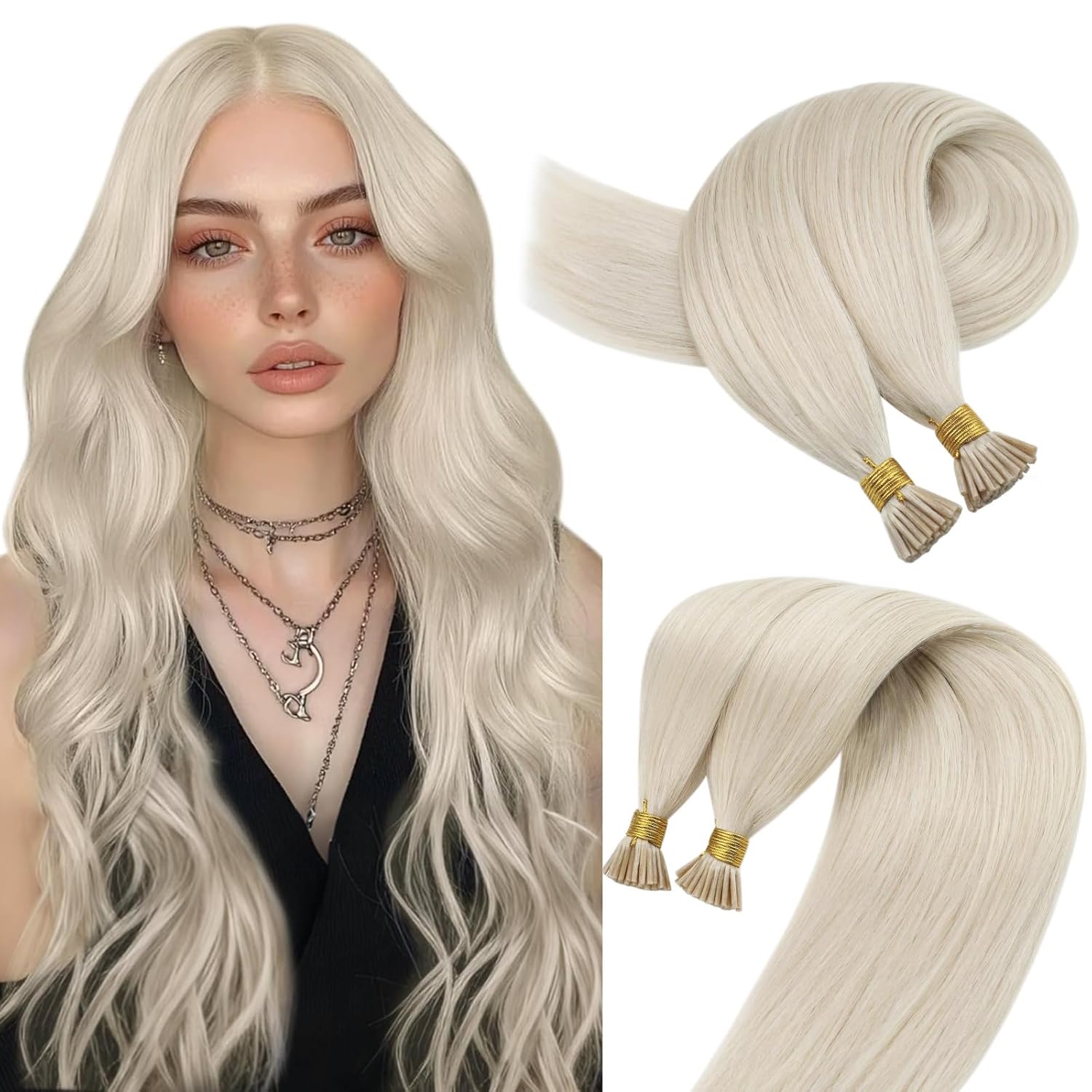 Sunny Hair Itip Hair Extensions 22in Platinum Blonde