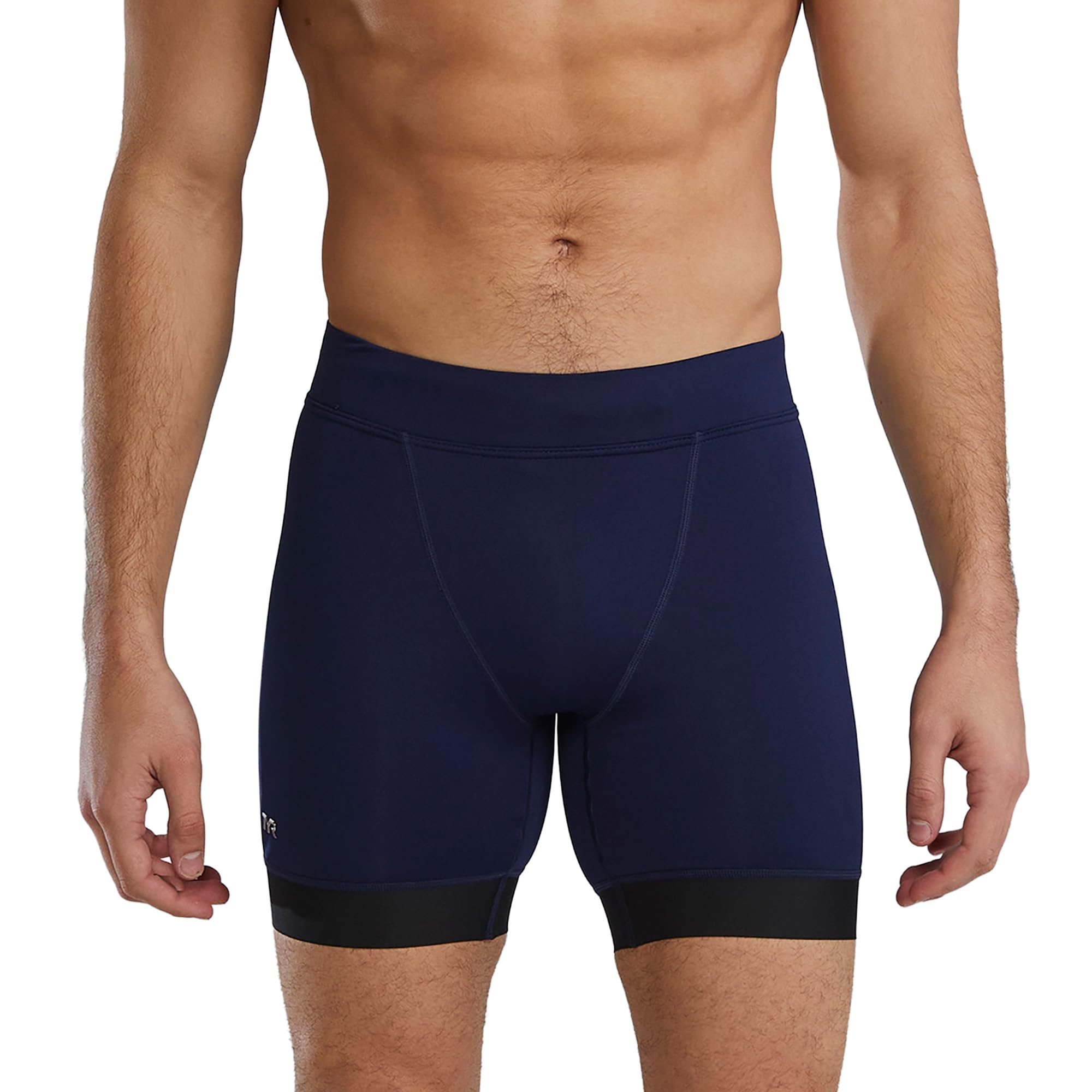 TYR Men's Durafast Elite Workout Jammer Swimsuit Swim Trunks, Navy, 34
