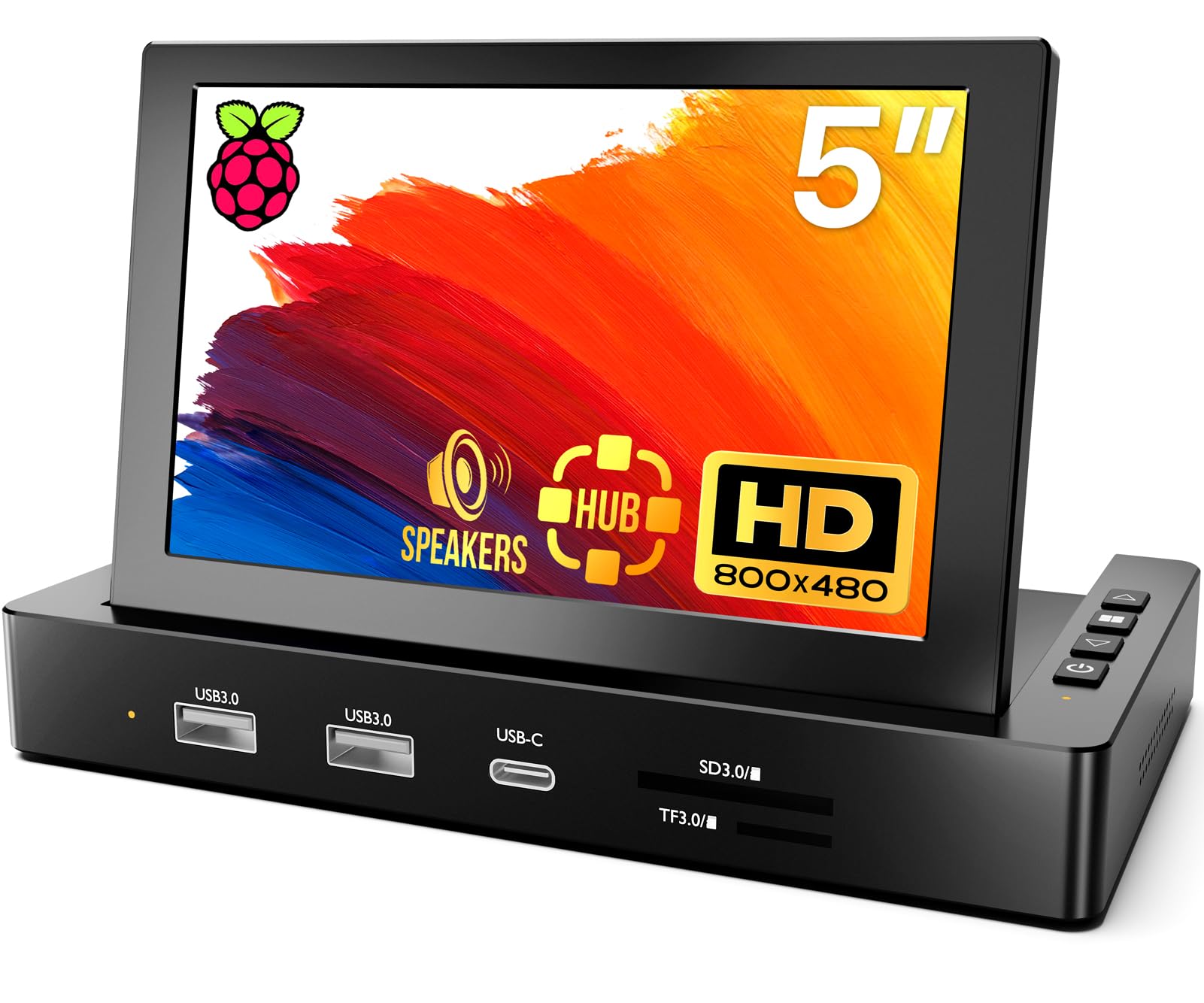 Draagbare touchscreen-monitor, 10,5 Full HD 1920 x 1280 IPS, geïntegreerde dubbele luidsprekers, externe monitor HDMI 16:9 type C voor laptops, telefoons, tv