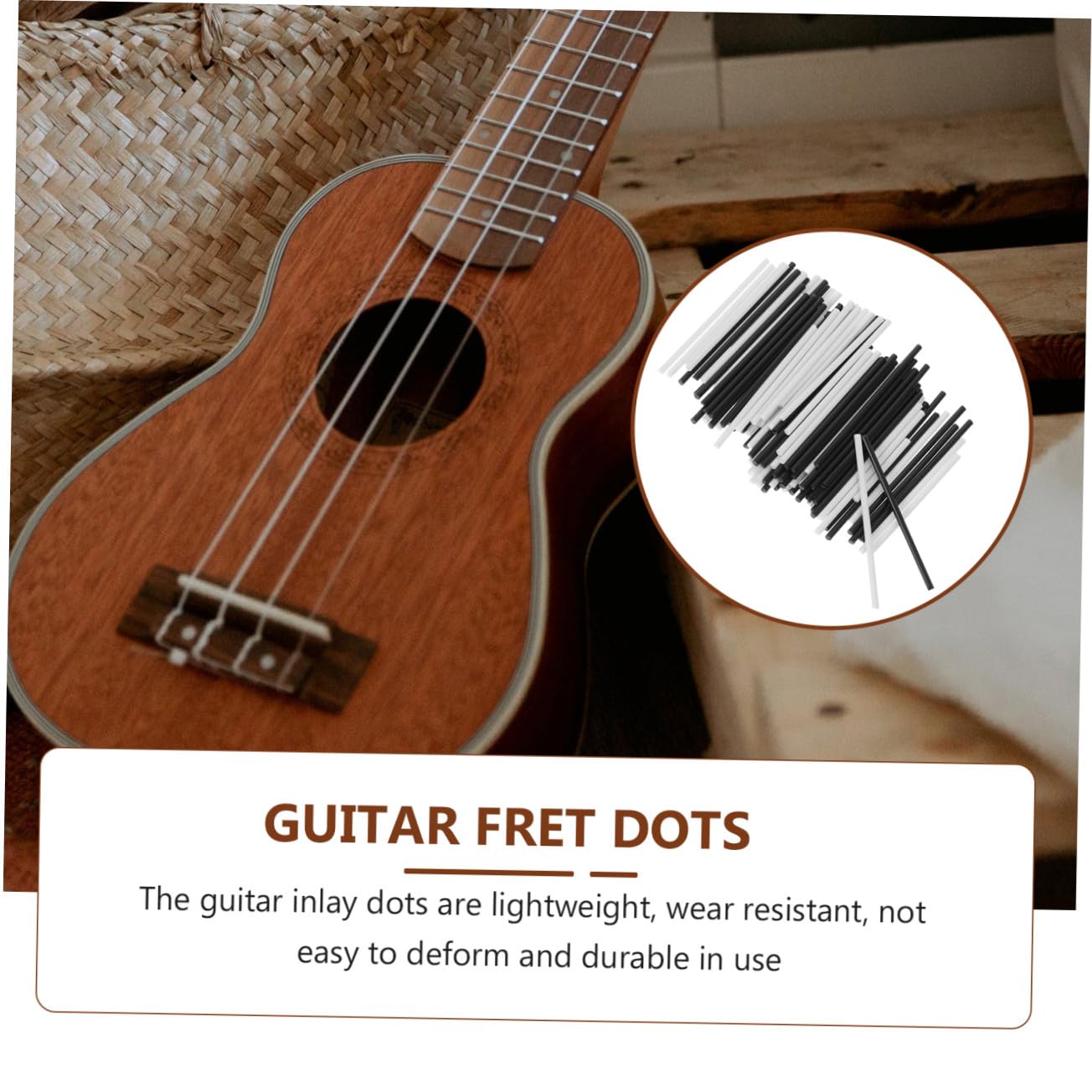 Abaodam 500 Pz tastiera della chitarra accessori per chitarra parti del creatore del lato della chitarra adesivi indicatore laterale della chitarra punti di chitarra mosaico etichetta