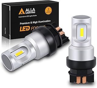 Alla Lighting 12181NA PWY24W LED Bulbs Super Bright 12V Yellow Cars' Front Turn Signal Lights Replacement 12174NA