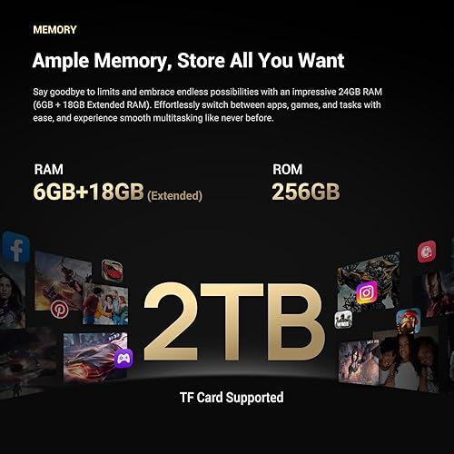 Miniatura 4 de FOSSIBOT F109S Teléfono para juegos resistente desbloqueado 6.74 "HD+1.32" pantalla dual 10600mAh batería 24GB+256GB2TB Android 15 Smartphone 50MP