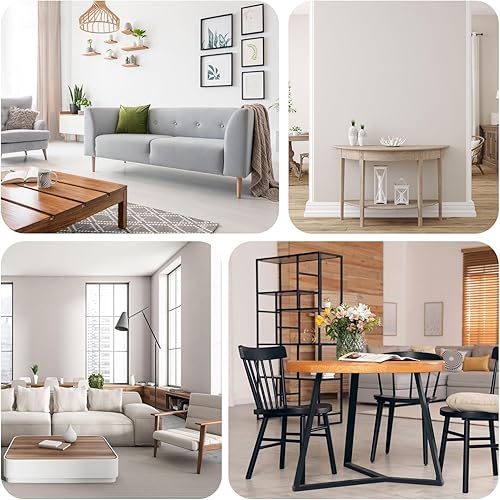 Miniatura 7 de uxcell Protectores de suelo para patas de silla, 16 tapas redondas de plástico para patas de silla, fundas antideslizantes para patas de muebles