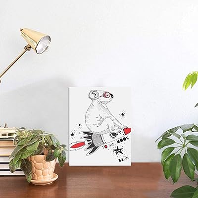 Amazon Com Yagqiny Koala Flying On The Rocket To The Moon Kid Illust No Frame Photo Display Picture Display Shelf Home Decor Tabletop Frames Photo 8x6 Inch Picture Display Board Tabletop Display