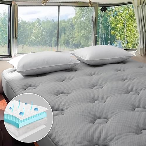 Miniatura 57 de Hansleep Cubrecolchón Queen de viscosa derivada del bambú, cubrecolchón de espuma viscoelástica tamaño Queen con bolsillo profundo, protector