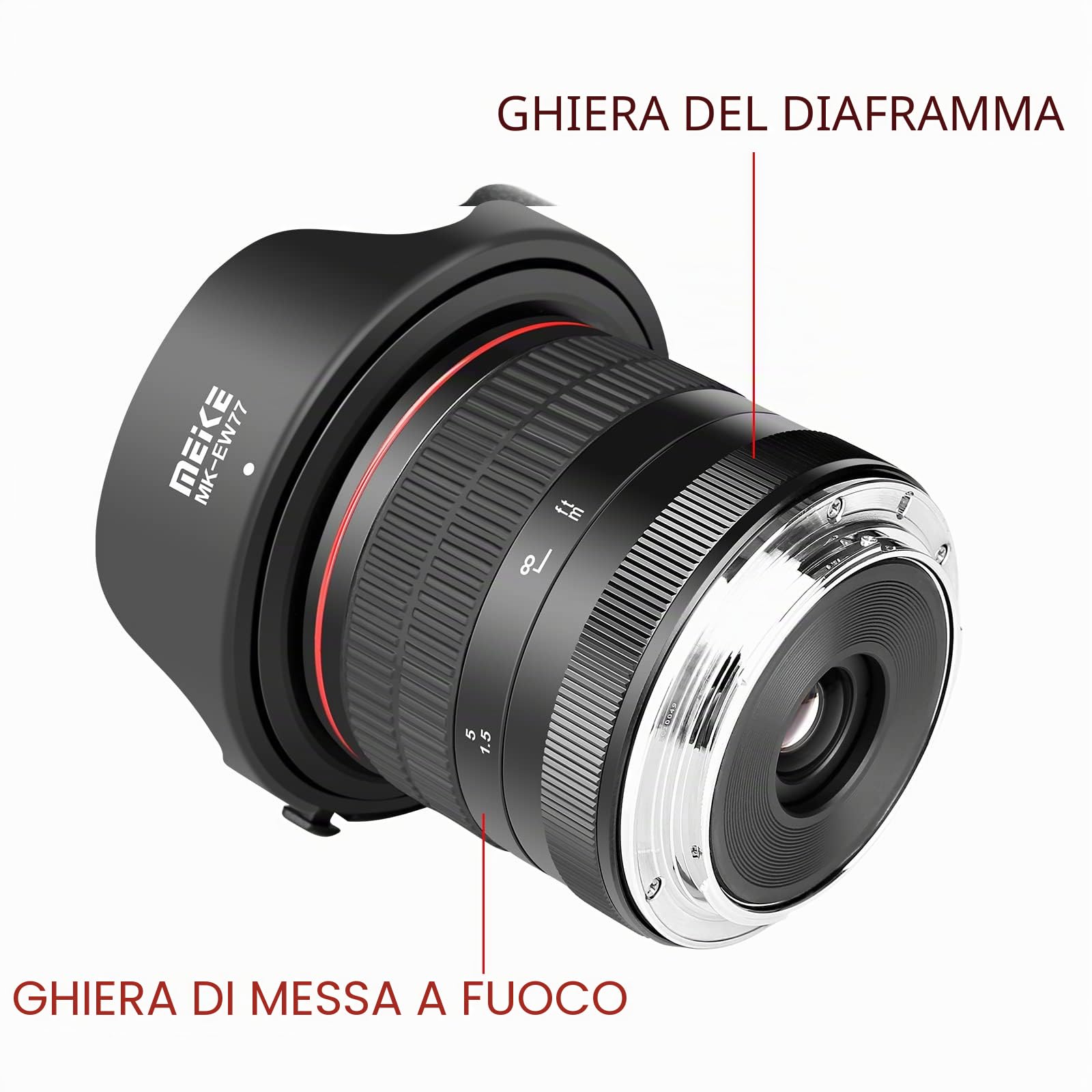 Meike Optics MK 8mm f3.5 - Obiettivo Fisheye ultra grandangolare per Canon EF Mount