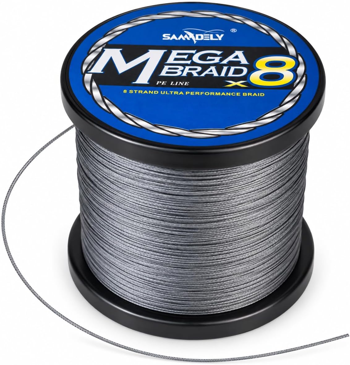 Braided Fishing Line, 8 Strands, Abrasion Resistant, No Stretch, Colored for Visibility, Saltwater/Freshwater