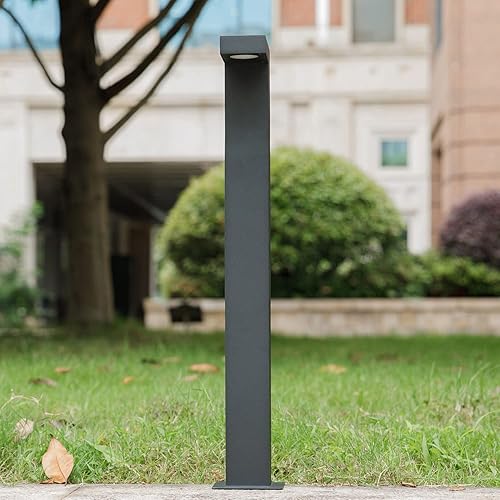 Miniatura 5 de Luz al aire libre camino luces LED moderno diseño europeo jardín luces cuadrado paisaje iluminación decorativa bolardo lámpara IP54 impermeable gris