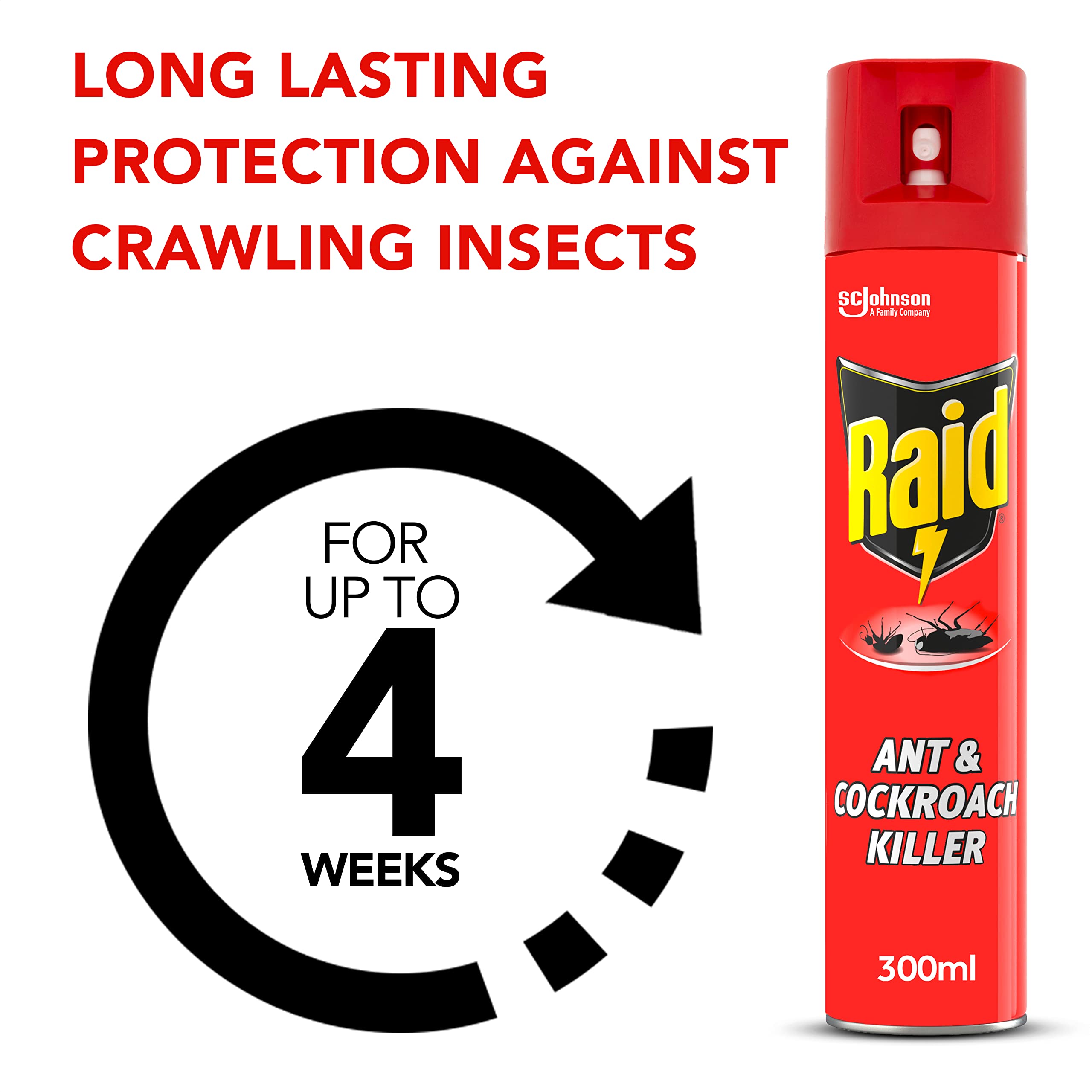 Raid Total Insect Killer Pack, Protect Against Flying and Crawling Insects, Fast and Long Lasting Action, Pack of 3
