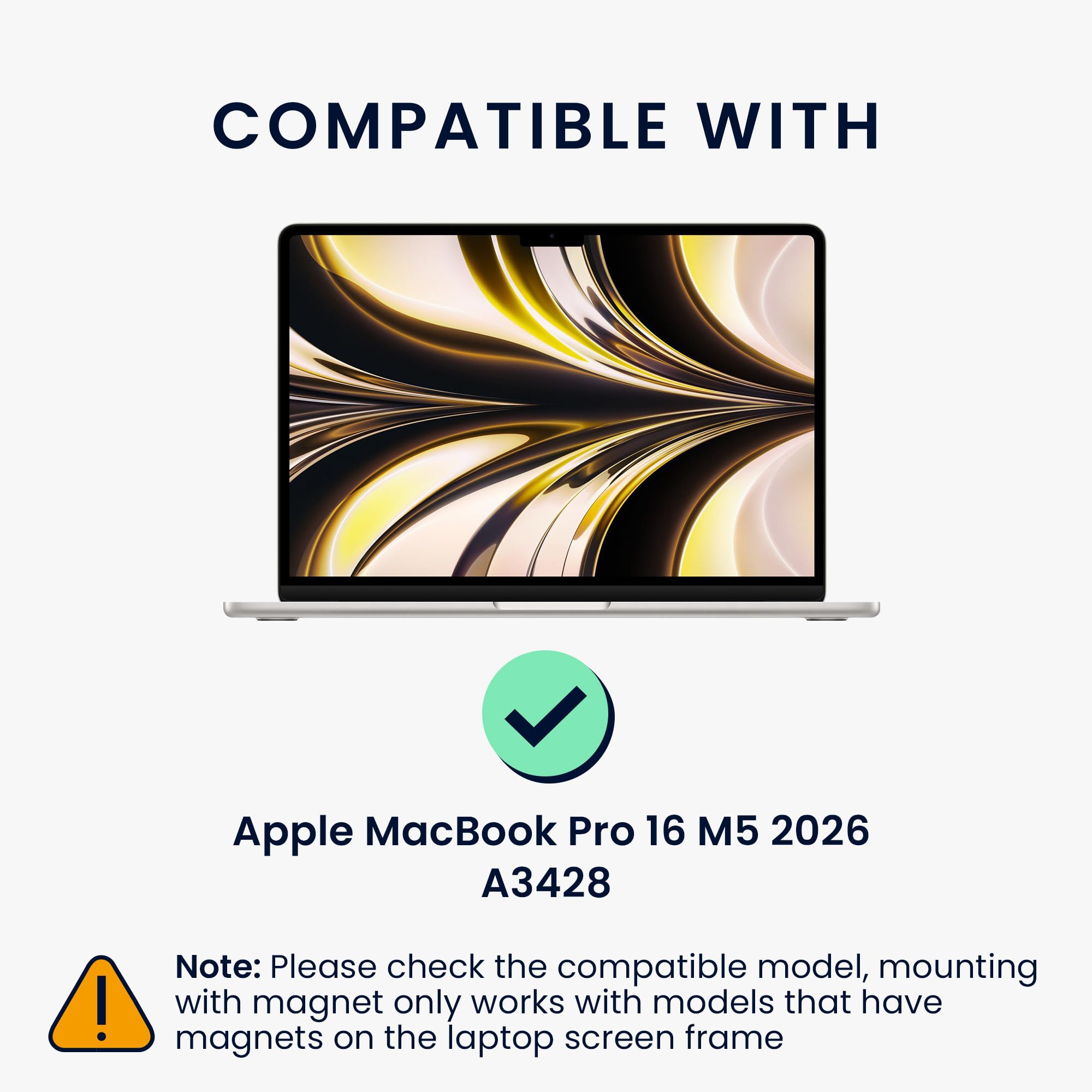 kwmobile Pellicola Privacy per Apple MacBook Pro 16 M5 2026 A3428 - Privacy Screen per Laptop - Filtro Schermo Protettivo Rimovibile e da Viaggio - Filtro Anti Luce Blu Magnetico