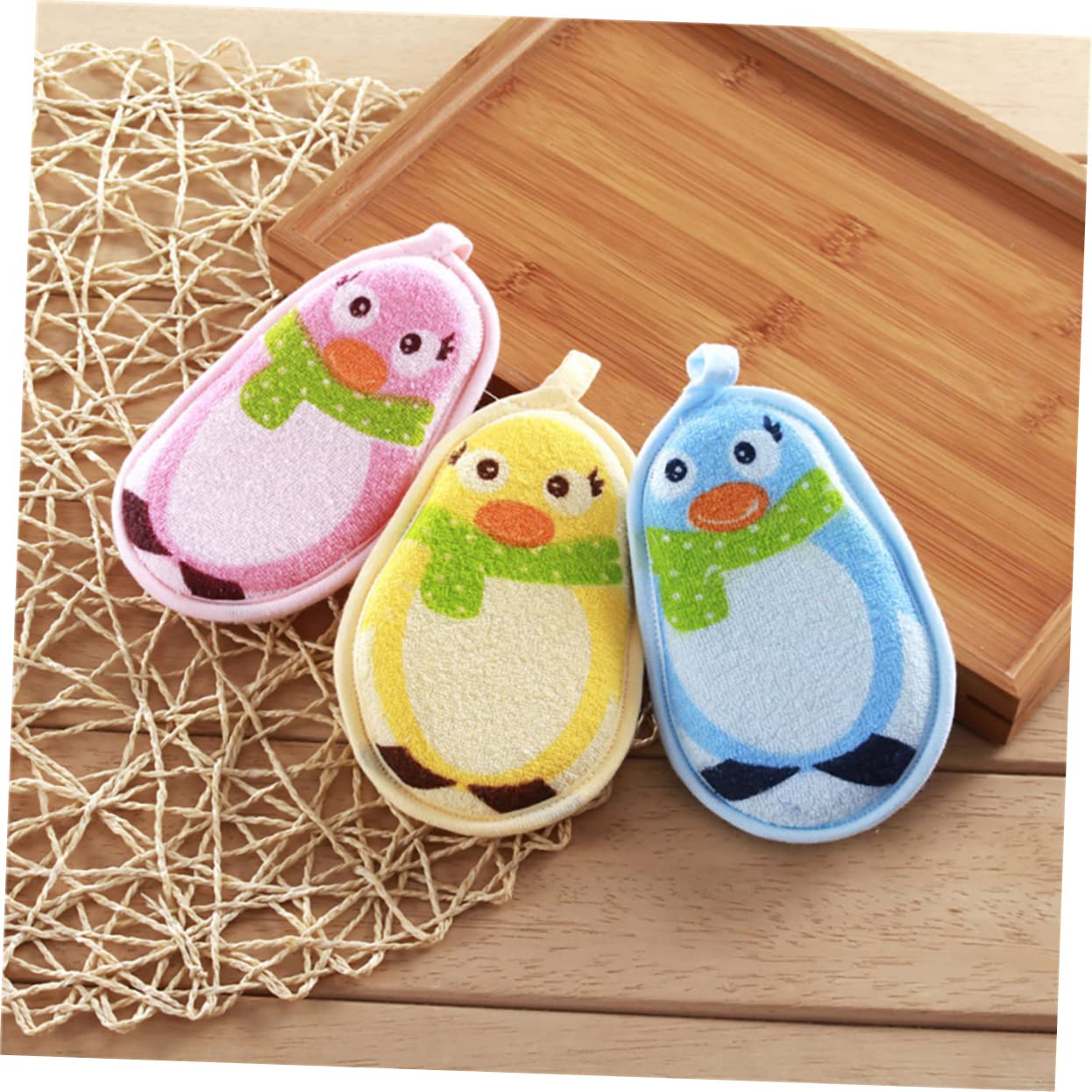 Toyvian 5 Set Di Spugne Per Il Corpo Resistenti Allusura Spugne Per La Doccia Portatili Per Neonati Per Il Bagno 3 Pezzi*5