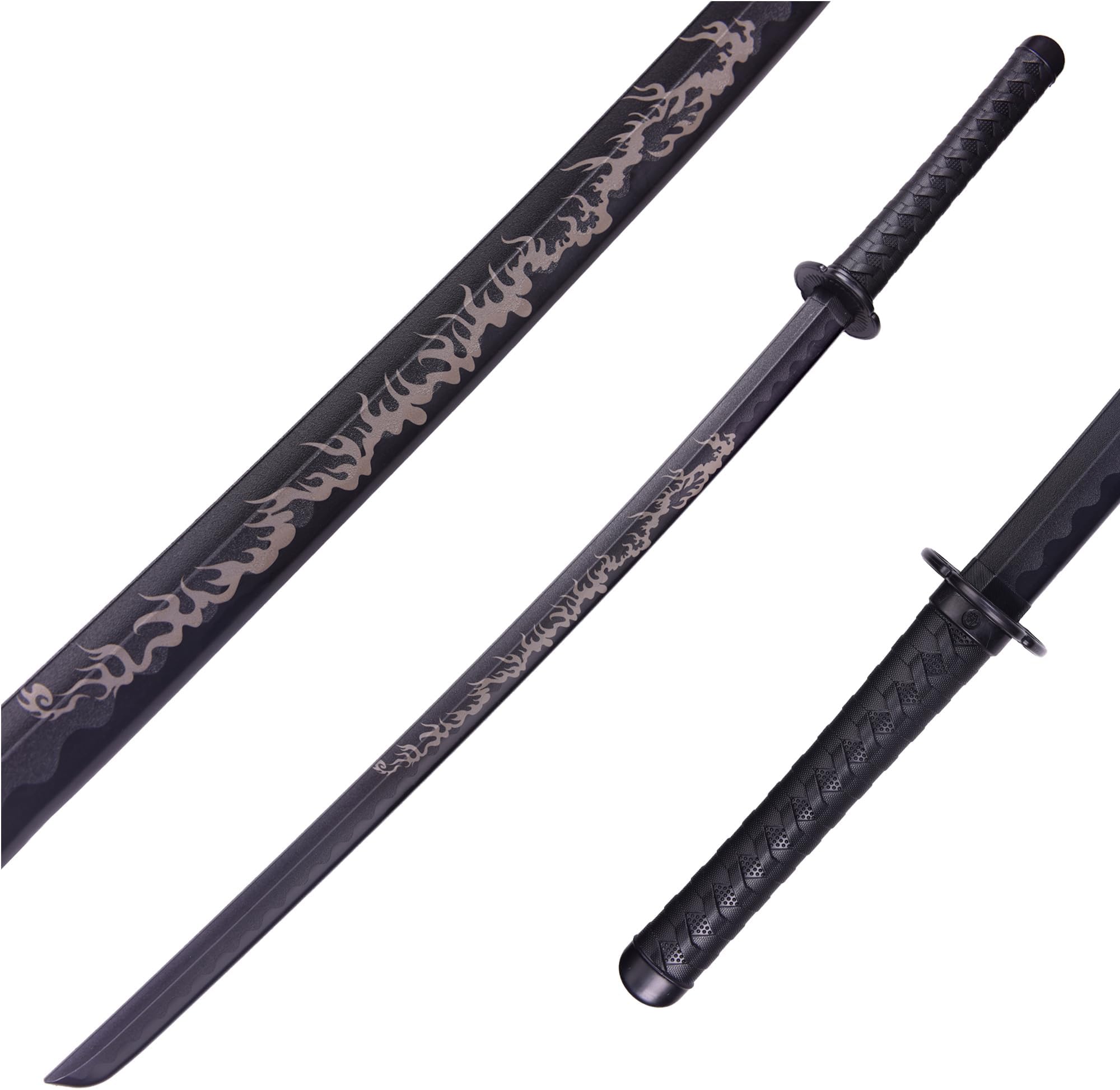 Polypropylene Katana Sword - Japanese Training Samurai Sword, Blunt Longsword, Martial Arts Practice Katana for Men Women and Childre, Cosplay Sword, Safe, Easy, Fun, Durable
