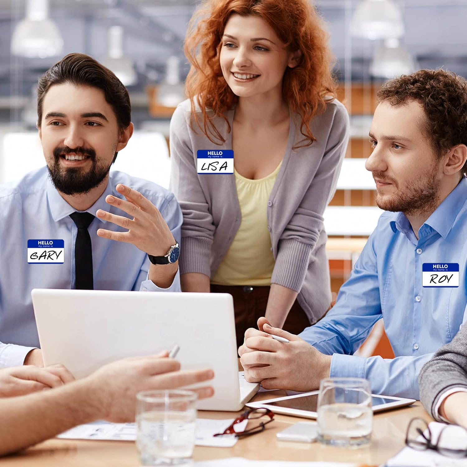 Zacool 480 Pcs Name Tag Stickers (3"x 2") Blue Hello My Name is Stickers Identification Badges, Easy Peel and Stick Name Tags for Themed Party, Family, Home, School, Office, Conferences - Image 3