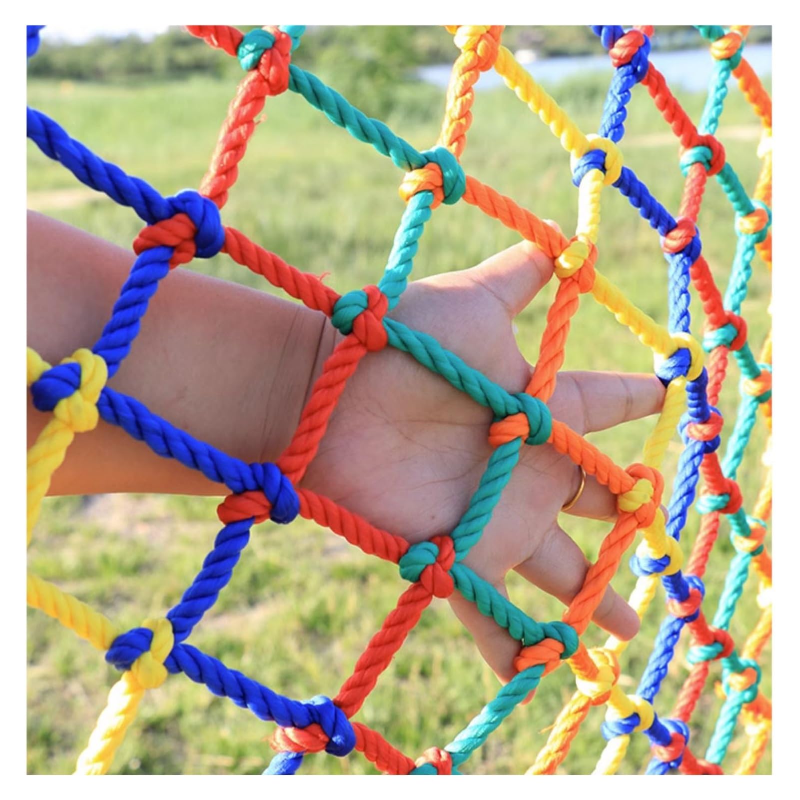 Red de seguridad de nailon para escaleras, red de jardín al aire libre, 2 x 2 m, barrera de seguridad para niños y mascotas, malla protectora para balcones y vallas