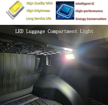LED Trunk Cargo Light with Switch, Super Bright White Luggage Compartment Light Lamp Compatible with Toyota Highlander,Sienna,Venza,RAV4,Prius,Lexus RX350, CT200h, NX300h, GS350, Scion tC xB