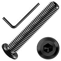 Vista 55 de Mywish M5 x 8mm 20 piezas de tornillos de cabeza plana con rosca hexagonal, pernos de acero inoxidable 304 para muebles con rosca completa, óxido