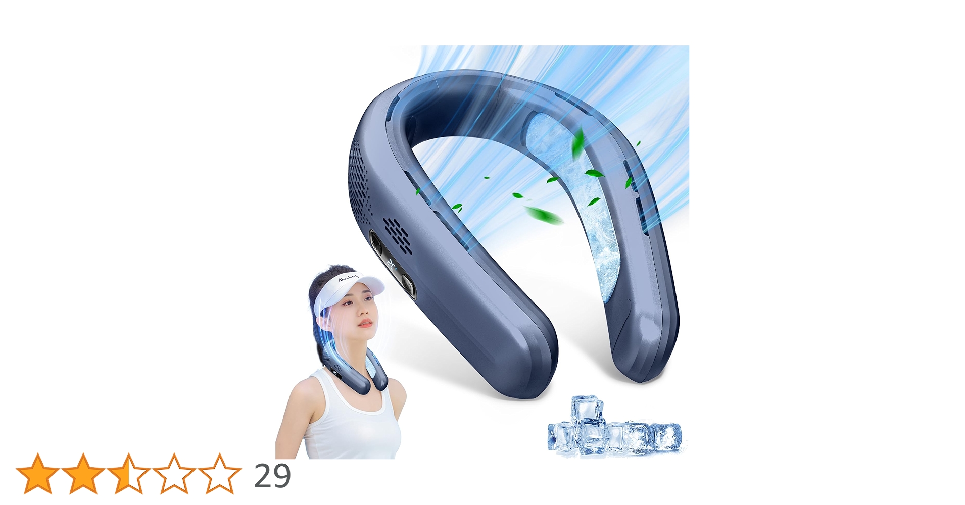 ⭐️新品未使用品⭐️ネッククーラー ネックファン ブラック ネッククーラー冷却プレート首掛け扇風機 クーラー 羽根なし 黒