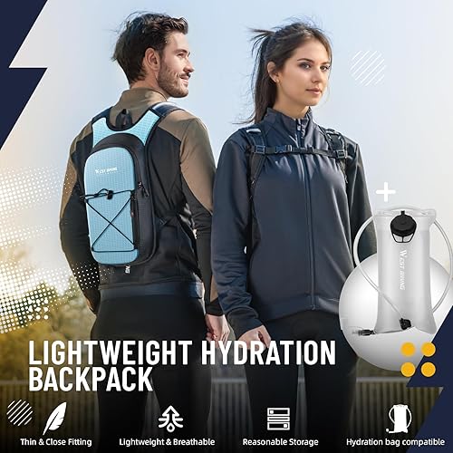 Miniatura 2 de Mochila de hidratación con vejiga de hidratación de TPU, mochila de agua ligera para senderismo, mochila de hidratación con bolsa de agua de 2