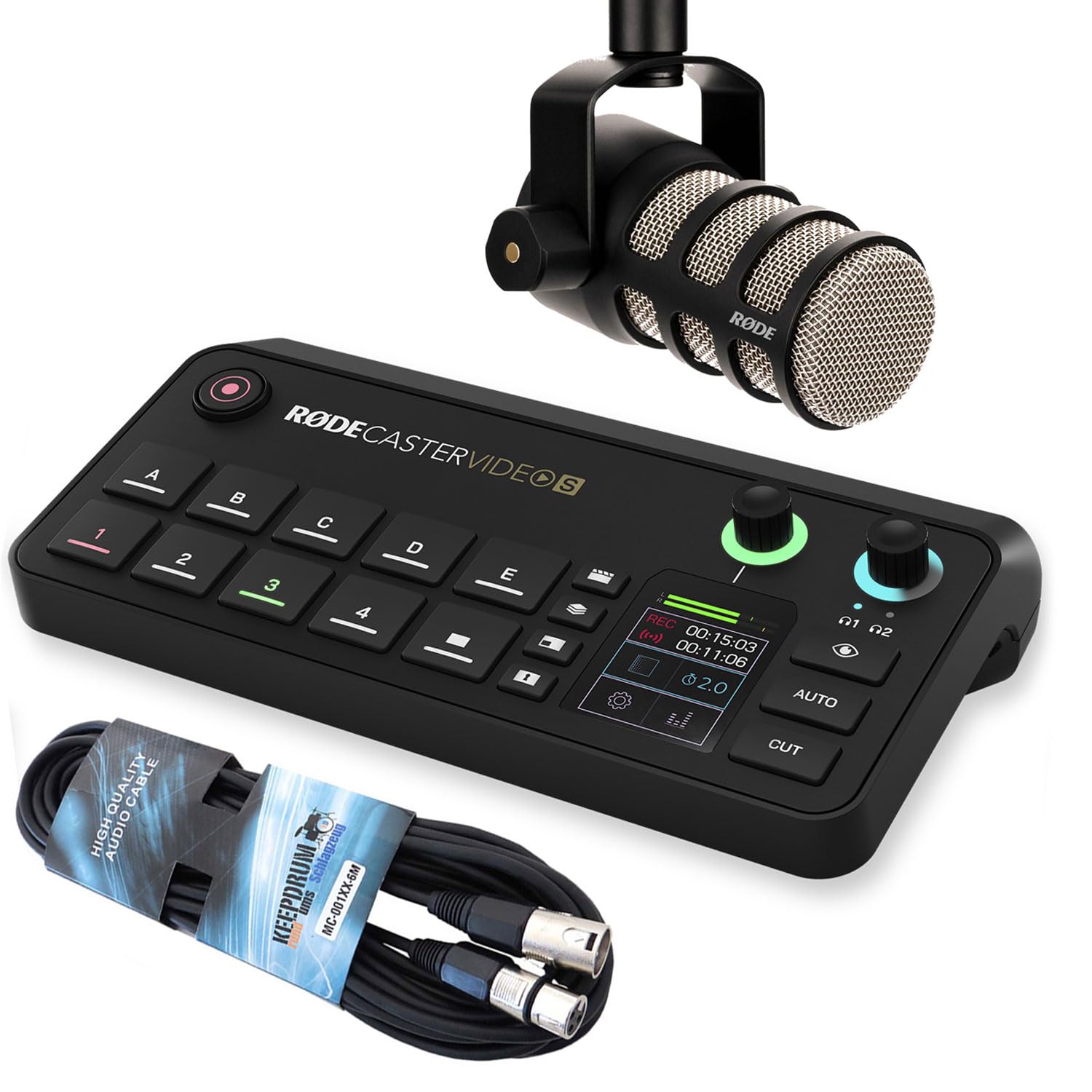 Rode Rodecaster Video S konsola do produkcji audio i wideo z kablem podmic i keepdrum