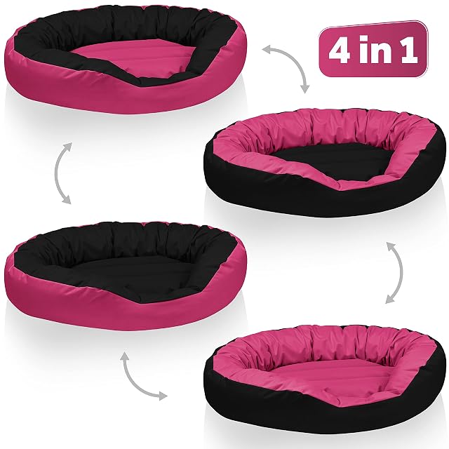 Foto 6 de 8 de BedDog® 4en1 Sunny Rosa/Negro XL Aprox. 85x70cm colchón para Perro, 13 Colores, Cama, sofá, Cesta para Perro