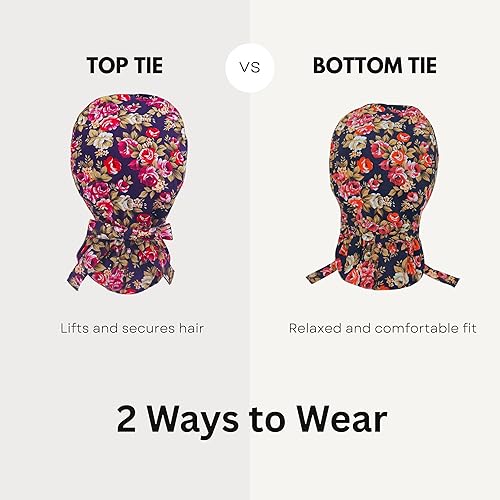 Miniatura 6 de First Lifesaver Cofia de trabajo con botones y un listón, para mujeres con cabello largo