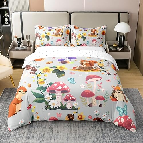 Miniatura 49 de jejeloiu Funda de edredón con estampado de radio Boombox, 100% algodón, para niños y niñas, tamaño matrimonial, juego de ropa de cama retro con Azul