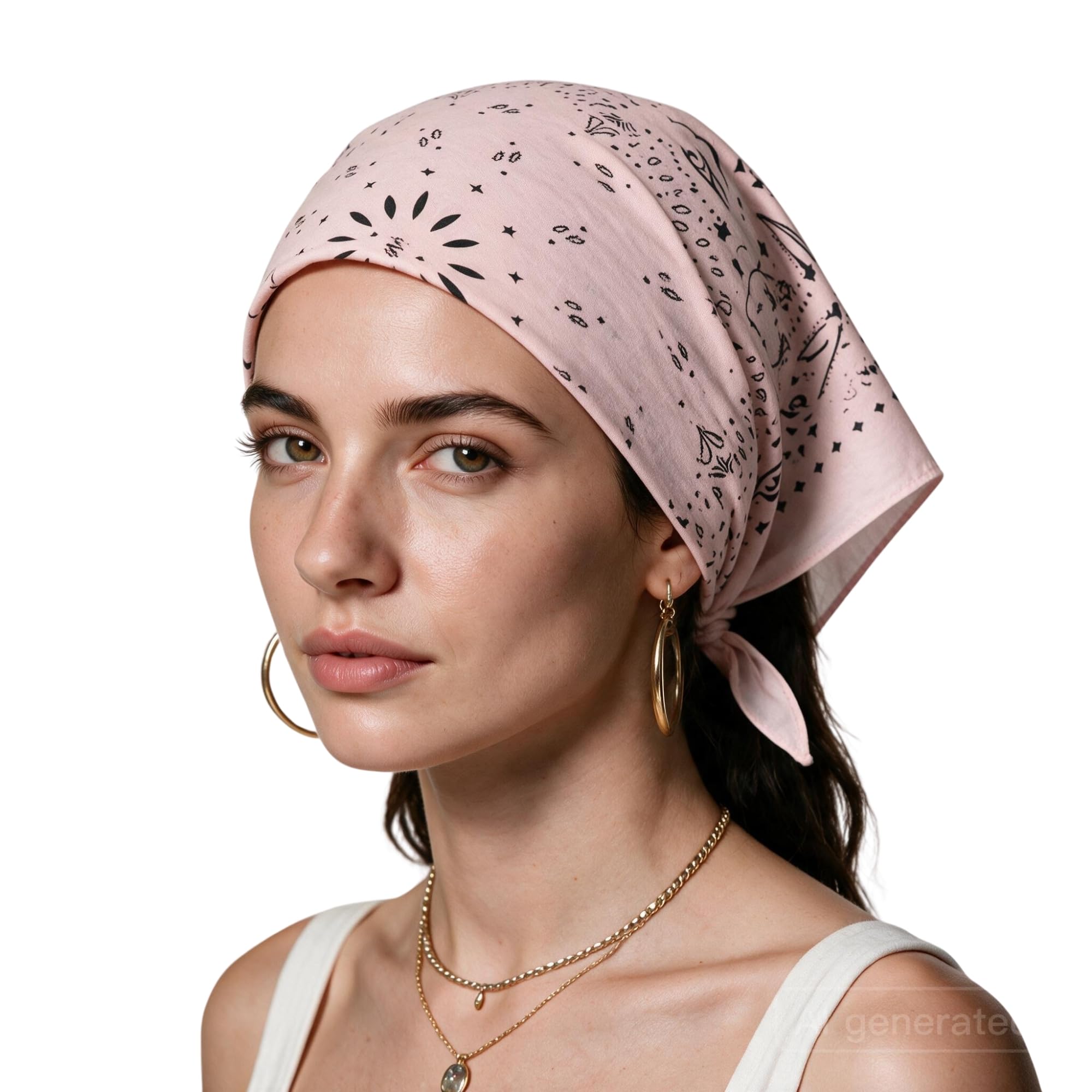 The Peacock Crew Premium Soft Cotton Designer Bandana for Men and Women 22x22 in