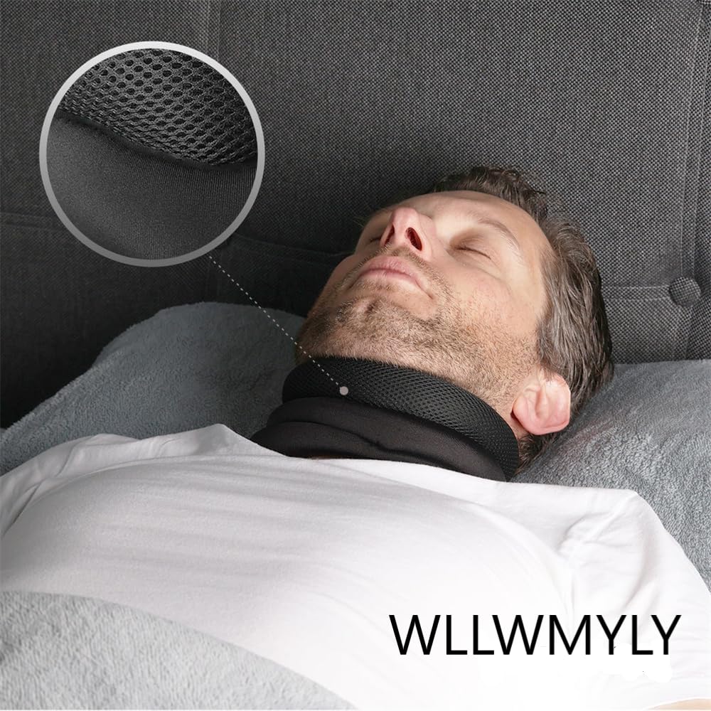 Collare cervicale, Regolabile, In morbida schiuma, Collare cervicale, supporto per il collo anti russamento, Per un sonno migliore per te e il partner, (3 pezzi per set)